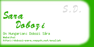 sara dobozi business card
